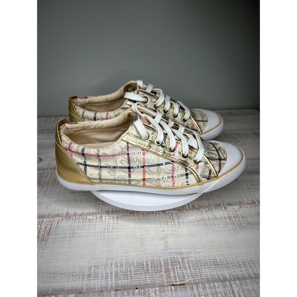 Coach Womens Barrett Tattersall Sneakers Plaid Canvas Size 8B - Picture 14 of 14
